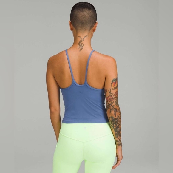 Lululemon | Lightweight High-Neck Yoga Tank Top | Water Drop Blue | Size 2 - Picture 2 of 10
